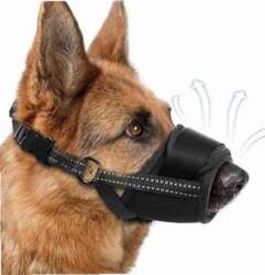 DOG MUZZLE ADJUSTABLE BREATHABLE NYLON SAFETY