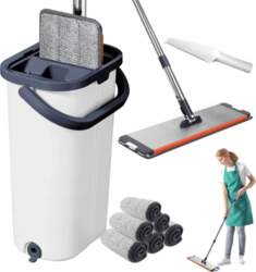 FLAT WITH BUCKET SQUEEZER MOP FLAT