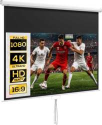 HOMCOM Projection Screen, Inc. Stand, Wall-Ceiling
