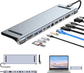 HUB USB C DOCKING STATION 12W
