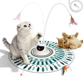 INTERACTIVE CAT TOY LASER FEATHER USB