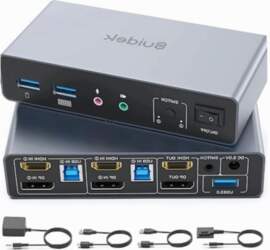 KVM SWITCH 2 PC HDMI MONITORS