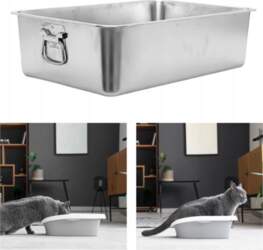 Metal Rustproof Cat Litter Box with