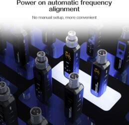 Microphone connected to wireless transmitter and