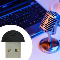 Mini USB Microphone Mic Audio Adapter