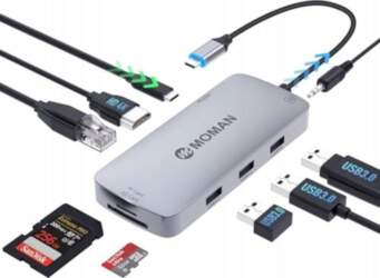 Moman Docking Station, USB C 9