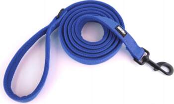 Navy blue dog leash with handle