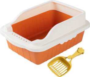 Open Top Cat Litter Box with