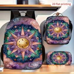 Retro Celestial Sun Moon Star Pattern
