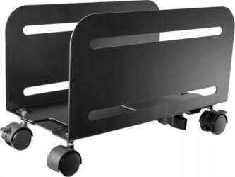 Steel Mobile Computer Stand Black