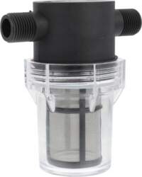 1Pc Black Inline Water Pump Strainer