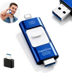4-in-1 128GB Flash Drive for iPhone
