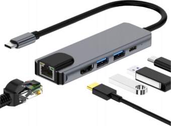 Adapter adapter HUB 5in1 USB-C U