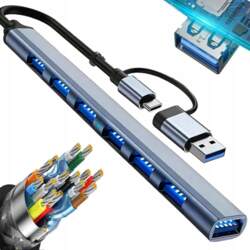 ADAPTER SPLITTER 7X USB HUB 3