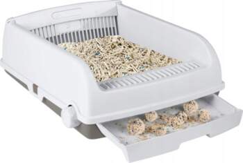 Costway Semi-automatic cat litter box with