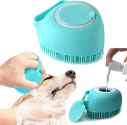 DKM SILICONE TRIANGULAR DOG BATH BRUSH