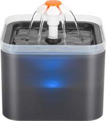 Drinker with cat dog fountain grey