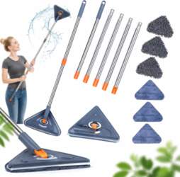 Flat mop for floors, adjustable 63
