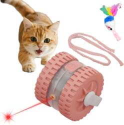 Interactive Cat Toy with Plush Mouse