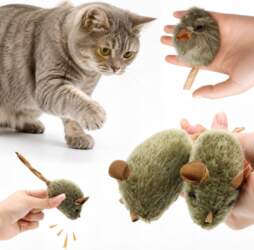 K&M 5x Cat Mouse Squeaky Plush