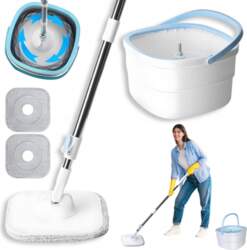 MICROFIBER FLOOR MOP WITH SQUEEZE FUNCTION