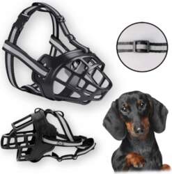 PHYSIOLOGICAL RUBBER MUZZLE FOR DOG ADJUSTABLE