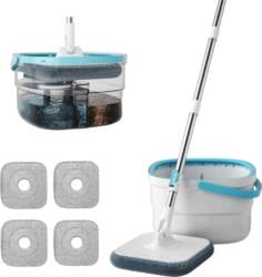 ROTARY MOP SET WITH 4 MICROFIBER