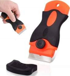Scraper for induction hob window glass