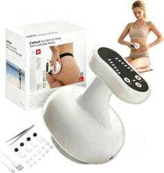 Vacuum massager for body with heating