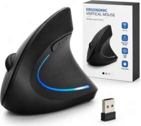 WIRELESS VERTICAL USB LED MOUSE BACKLIT