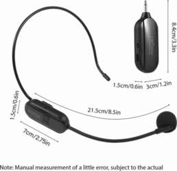 2,4G Wireless Microphone Headset Working