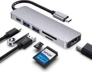 ADAPTER SPLITTER HUB CARD READER TYPE-C