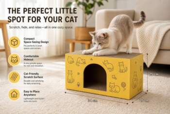 Cat litter box open round with