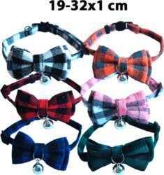 Collar with bow and bell for