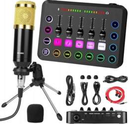 CONDENSER MICROPHONE PODCAST KIT CONSOLE MIXING