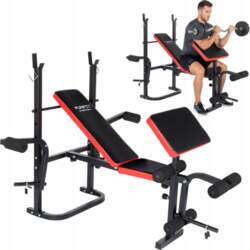 Exercise bench adjustable barbell racks with