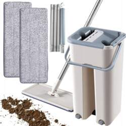 FLAT MOP WITH BUCKET SQUEEZER SET