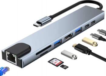 HUB WOWSSYO 8IN1 USB-C LAN USB