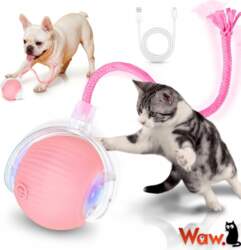Interactive cat ball USB-C LED automatic