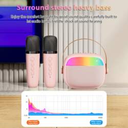 Karaoke Machine Mini Wireless Microphone and