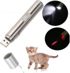 LASER RED WITH RECHARGEABLE USB FLASHLIGHT