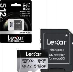 Lexar microSDXC 512GB Silver Plus V30