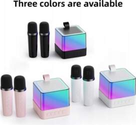 Mini Karaoke Machine Wireless Microphone and