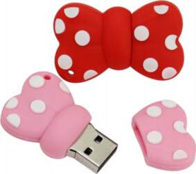 Pendrive usb memory bow with polka