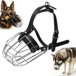 PHYSIOLOGICAL METAL MUZZLE FOR DOG ADJUSTABLE