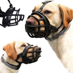 PHYSIOLOGICAL MUZZLE FOR DOG RUBBER ADJUSTABLE