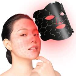Red light face mask - with