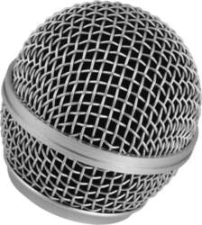 Replacement microphone mesh with ball for