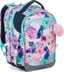 School backpack with cat pattern Topgal