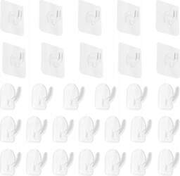 SELF ADHESIVE HOOKS CLEAR ACRYLIC FOR